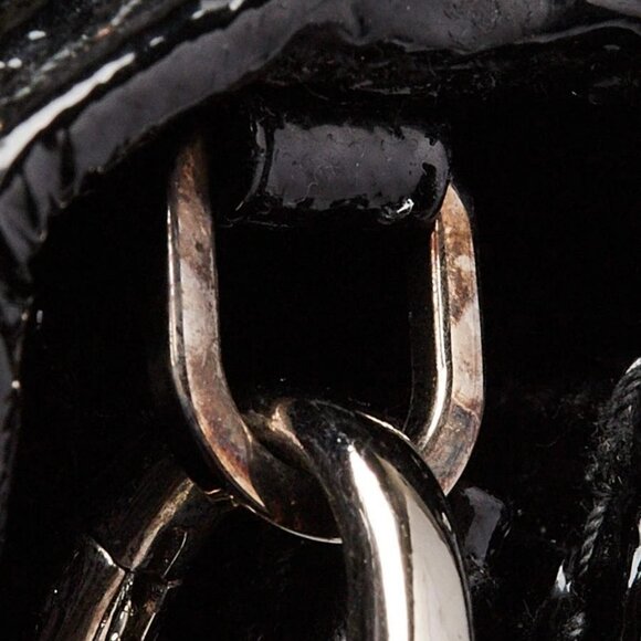 Prada Black Vernice Leather Studded Crossbody Bag - Picture 11 of 12